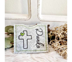 Stickserie - ITH Christliche Motive 13x Schokohülle 2x Anhänger Danke